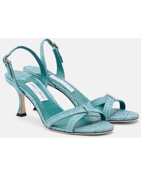 Jimmy Choo - Elsy Woven Slingback Sandals - Lyst