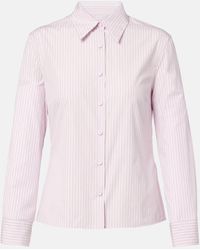 Calvin Klein - Camisa De Popelin De Algodon A Rayas - Lyst