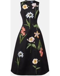 LEO LIN - Cleo Floral Midi Dress - Lyst