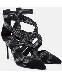 Balmain - Sandalen 95 Mit Veloursleder - Lyst