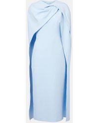Safiyaa - Oria Caped Crepe Cocktail Dress - Lyst