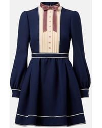 Valentino - Crepe Couture Bow-Detail Minidress - Lyst