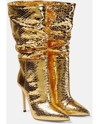 Paris Texas - Slouchy Metallic Leather Boots - Lyst