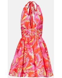 FARM Rio - Bedrucktes Minikleid Aus Baumwolle - Lyst
