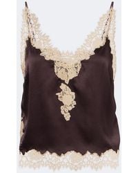 Doen - Kira Lace-Trimmed Silk Satin Camisole - Lyst