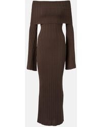 AYA MUSE - Off-Shoulder Silk-Blend Jersey Maxi Dress - Lyst