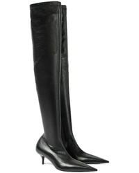 Balenciaga - Avenue Leather Over-The-Knee Boots - Lyst