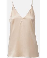 Brunello Cucinelli - Silk-Blend Satin Camisole - Lyst
