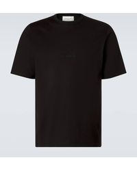 Saint Laurent - Logo Cotton Jersey T-Shirt - Lyst
