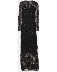 ROTATE BIRGER CHRISTENSEN - Robe Longue A Ornements - Lyst