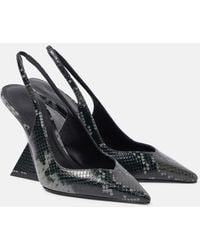 The Attico - Cheope 105 Leather Slingback Pumps - Lyst