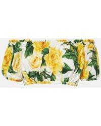 Dolce & Gabbana - Top Cotton - Lyst