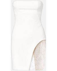 The Attico - Embellished Strapless Cady Minidress - Lyst