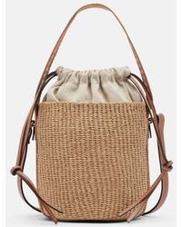 Chloé - Woody Small Raffia Bucket Bag - Lyst