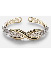 YEPREM - Armreif Golden Strada Aus 18Kt Gelbgold Mit Diamanten - Lyst
