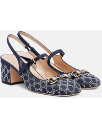 Gucci - Lady Horsebit Crystal-Embellished Sandals - Lyst
