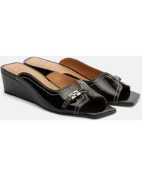 Ganni - Butterfly Wedge Mules - Lyst