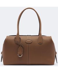 Tod's - Large Leather Bowling Bag - Lyst