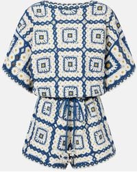 ALÉMAIS - Dolly Crochet Cotton Romper - Lyst