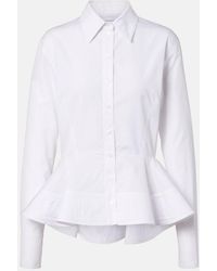 Stella McCartney - Peplum Cotton Poplin Shirt - Lyst