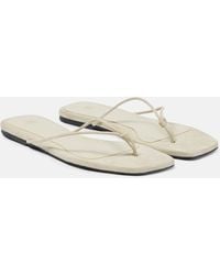 Totême - The Knot Suede Thong Sandals - Lyst