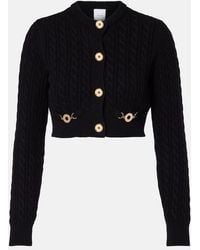 Patou - Cable-Knit Wool And Cashmere Cardigan - Lyst