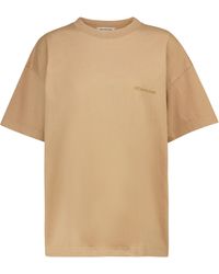 Balenciaga Logo Oversized Cotton T-shirt - Natural