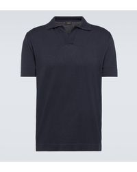 Brioni - Cotton And Silk Polo Shirt - Lyst