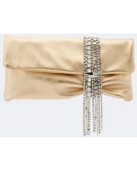 Jimmy Choo - Verzierte Clutch Zandra Aus Metallic-Leder - Lyst