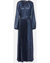 Jonathan Simkhai - Vestido Largo Plisado Varenya De Saten - Lyst