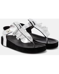 Isabel Marant - Isela Metallic Sandals - Lyst