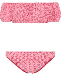 Lisa Marie Fernandez Bikini Leandra aus Seersucker - Rot