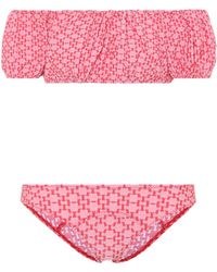 Lisa Marie Fernandez Leandra Off-the-shoulder Bikini - Red
