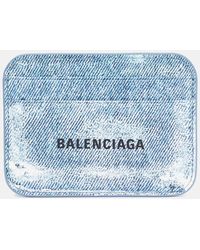 Balenciaga - Printed Leather Card Holder - Lyst
