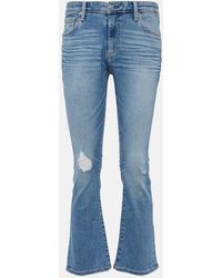 AG Jeans - Jeans flared cropped Jodi a vita media - Lyst