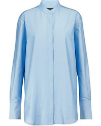 JOSEPH Bratt Cotton And Silk Shirt - Blue