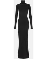 Balenciaga - Turtleneck Jersey Maxi Dress - Lyst