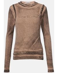 Acne Studios - Printed Cotton-Blend T-Shirt - Lyst