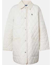 Polo Ralph Lauren - Logo Quilted Corduroy-Trimmed Coat - Lyst