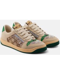 Gucci - Screener Damensneaker Mit Gg Kristallen, Grösse - Lyst