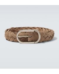 Brunello Cucinelli - Braided Suede Belt - Lyst