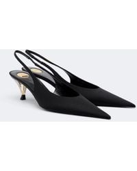 Saint Laurent - Fanny Crepe Satin Slingback Pumps - Lyst