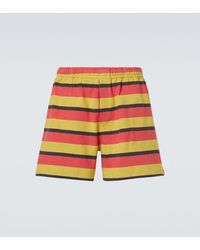 Bode - Rec Striped Cotton Jersey Shorts - Lyst