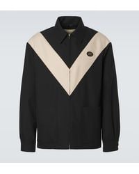 Valentino - Jacke Vlogo Aus Gabardine - Lyst
