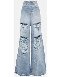 Vetements - Distressed High-rise Jeans - Lyst