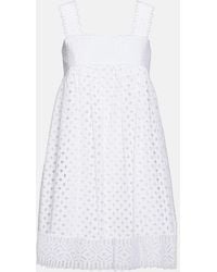 Tory Burch - Cotton Broderie Anglaise Minidress - Lyst