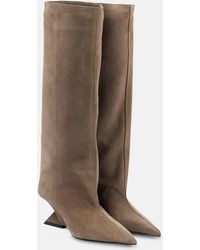 The Attico - Cheope Suede Knee-High Boots - Lyst