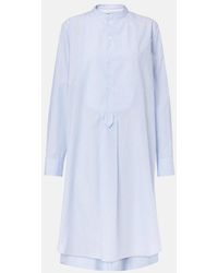 Bottega Veneta - Striped Cotton Shirt Dress - Lyst