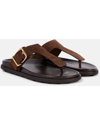 Tod's - Suede Thong Sandals - Lyst