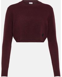 Patou - Cropped Cashmere Wool Sweater - Lyst
